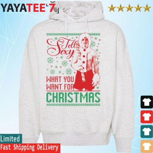 Tell Sexy what you want for christmas Ugly Sweater Hoodie