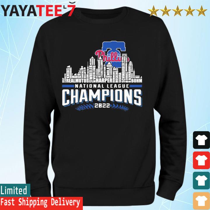 The Philadelphia Phillies team skyline National League Champions 2022  shirt, hoodie, sweater, long sleeve and tank top