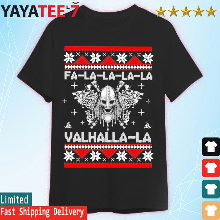Vikings Skull Fa-La-La-La-La Valhalla-La ugly Chrismtas sweater