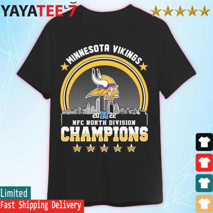 2008 2009 2015 2017 2022 Minnesota Vikings NFC North division Champions Shirt