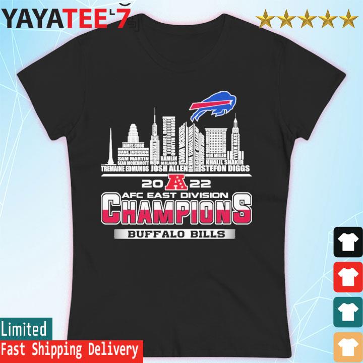 Buffalo Bills Players Names Skyline AFC East Division Champions 2022 shirt,  hoodie, sweater, long sleeve and tank top