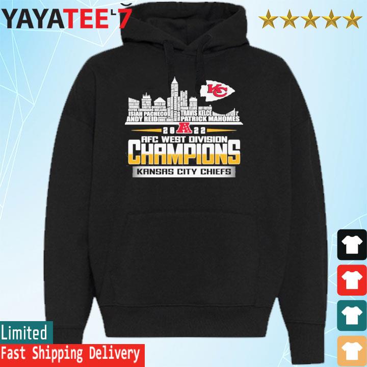 2022 AFC west division Champions Kansas City Chiefs players name skyline s Hoodie
