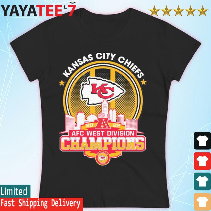2022 AFC West division champions Kansas City Chiefs skyline s Women's T-shirt