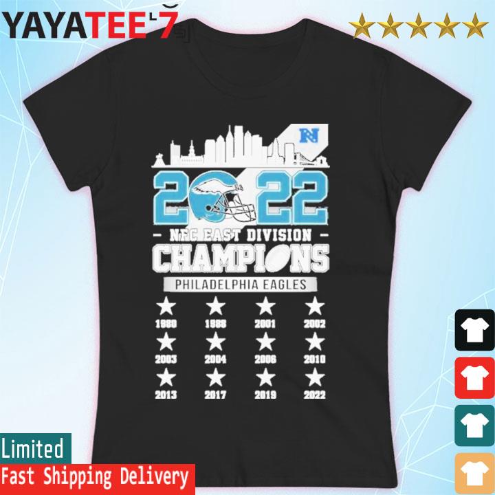 2022 NFC East Champions Philadelphia Eagles Skyline Vintage T