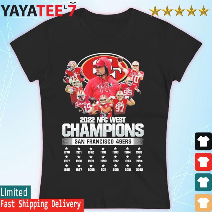 San Francisco 49ers Players Names 2022 NFC West Division Champions 1970-2022  shirt, hoodie, sweater, long sleeve and tank top