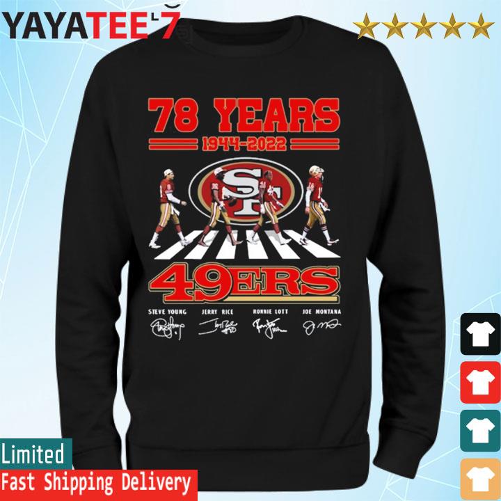 San Francisco 49ers Jerry Rice Joe Montana and Steve Young Mvp Champion  signatures shirt, hoodie, sweater, long sleeve and tank top