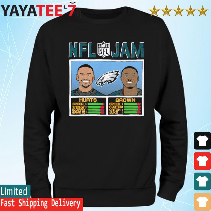 NFL Jam A.J. Brown and Jalen Hurts Philadelphia Eagles shirt, hoodie,  sweater, ladies v-neck and tank top