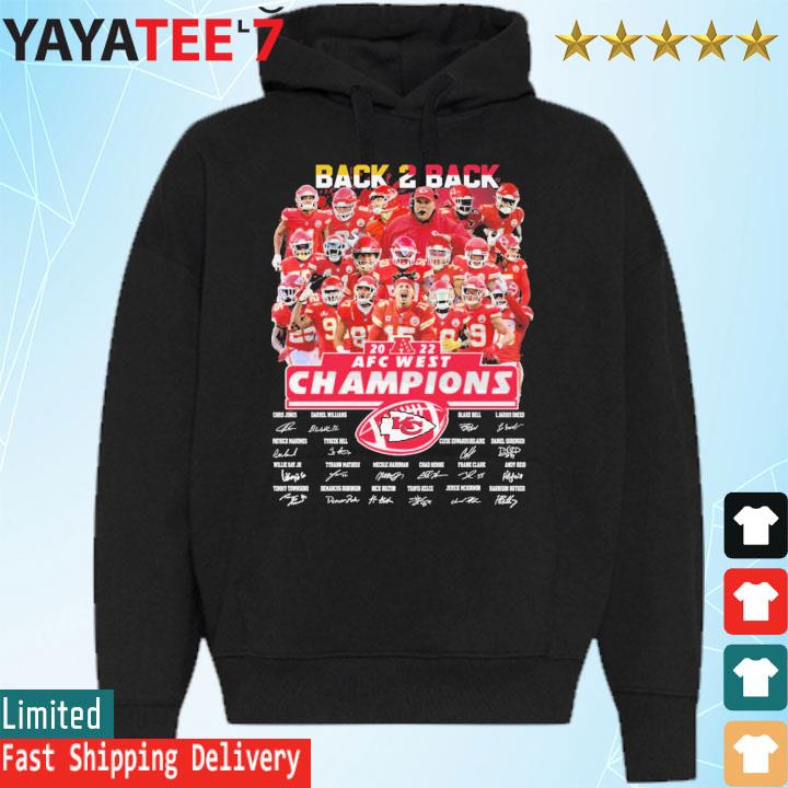 Kansas City Chiefs Team Signature 2022 AFC West Champions Shirt, hoodie,  sweater, long sleeve and tank top