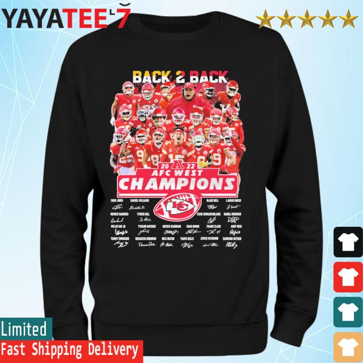 Kansas City Chiefs Team Signature 2022 AFC West Champions Shirt