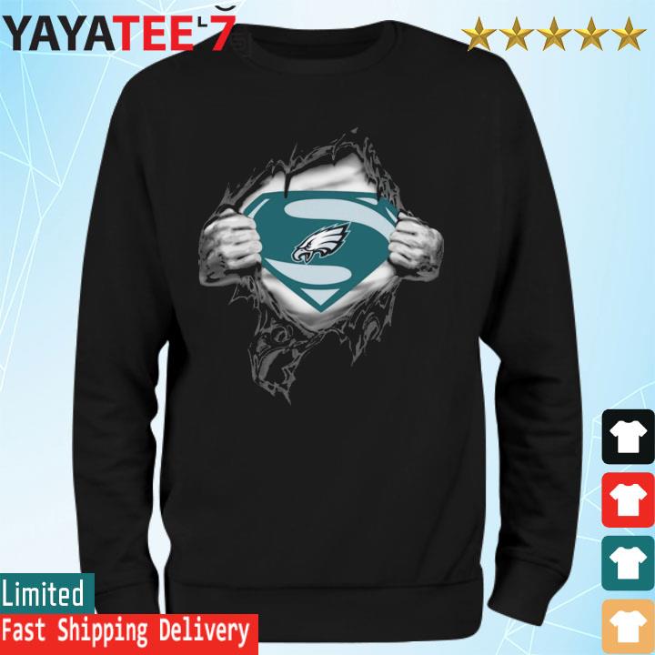 Blood Inside me Superman Philadelphia Eagles shirt, hoodie, sweater, long  sleeve and tank top