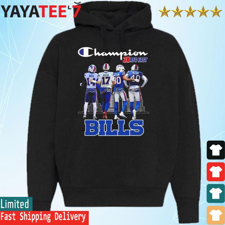 Buffalo Bills Champions 3x AFC East Signatures shirt, hoodie