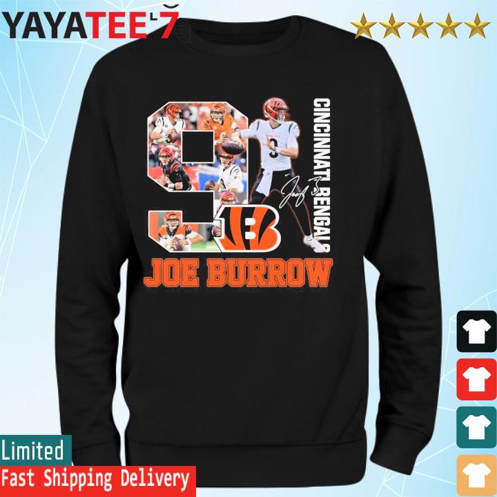 Number 9 Joe Burrow Cincinnati Bengals style shirt, hoodie, sweater, long  sleeve and tank top