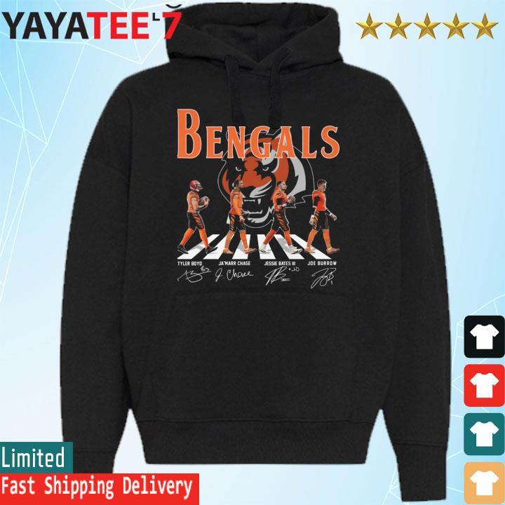 The Cincinnati Bengals Tyler Boyd x Ja'marr Chase x Jessie Bates III x Joe  Burrow Signatures Fan Gifts T-Shirt - REVER LAVIE