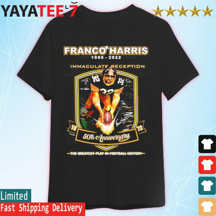 Franco Harris 50th anniversary of the Immaculate Reception shirt