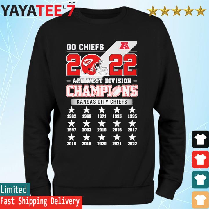 Kansas City Chiefs Go Chiefs 2022 AFC West Division CHampions 1962