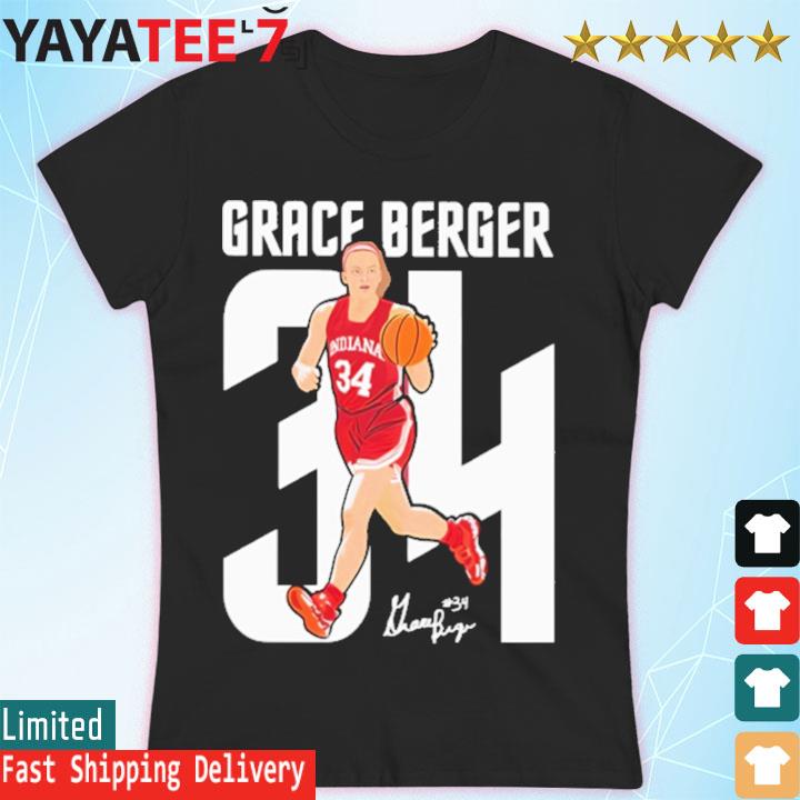 Youth Indiana Fever #34 Grace Berger Rebel Name and Number T-Shirt