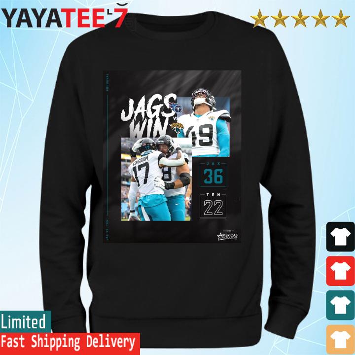 Jacksonville Jaguars win 36 22 Tennessee Titans NFL 2022 Playoff matchup  final score shirt