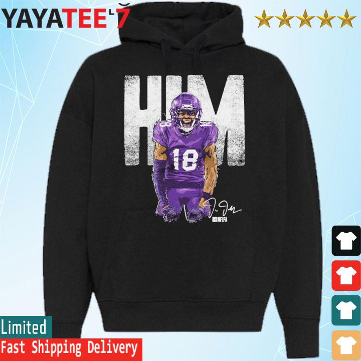 Trending Minnesota vikings justin jefferson purple player signature shirt,  hoodie, sweater, long sleeve and tank top