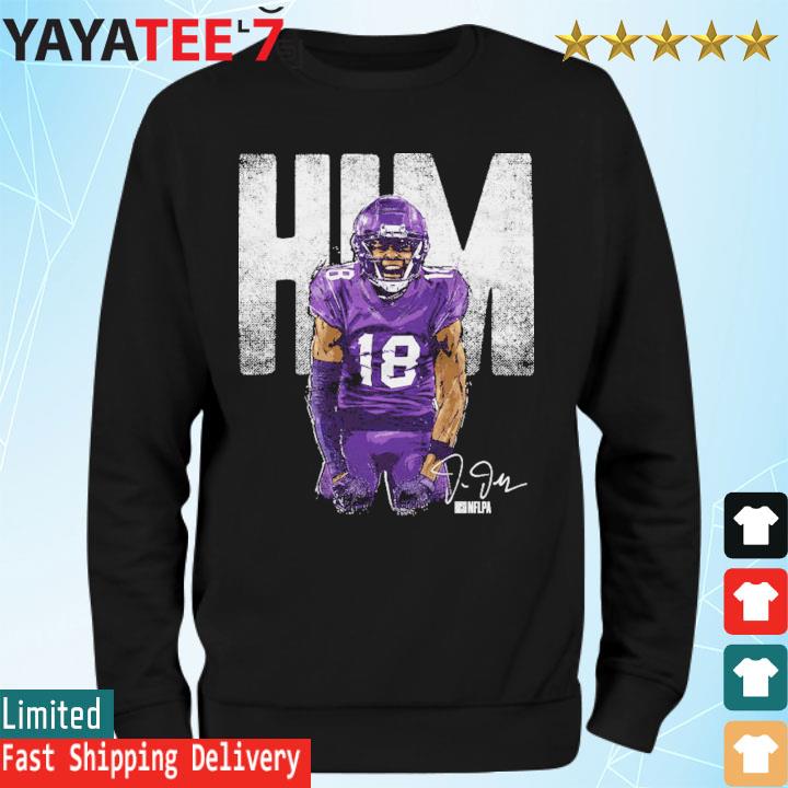 Original Justin Jefferson Minnesota Vikings Him Bold Signature T