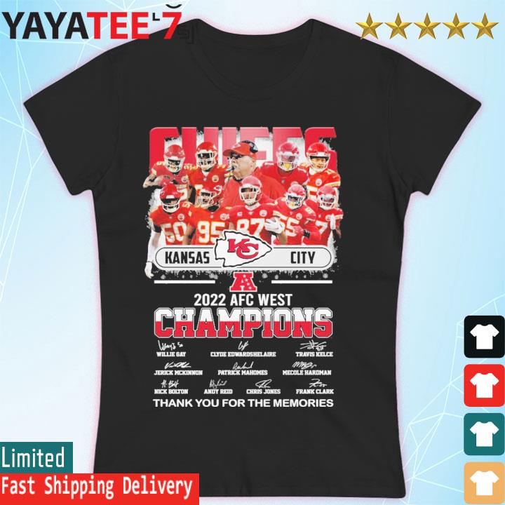 2022 Kansas City Chiefs AFC west division Champions signatures shirt,  hoodie, sweater, long sleeve and tank top