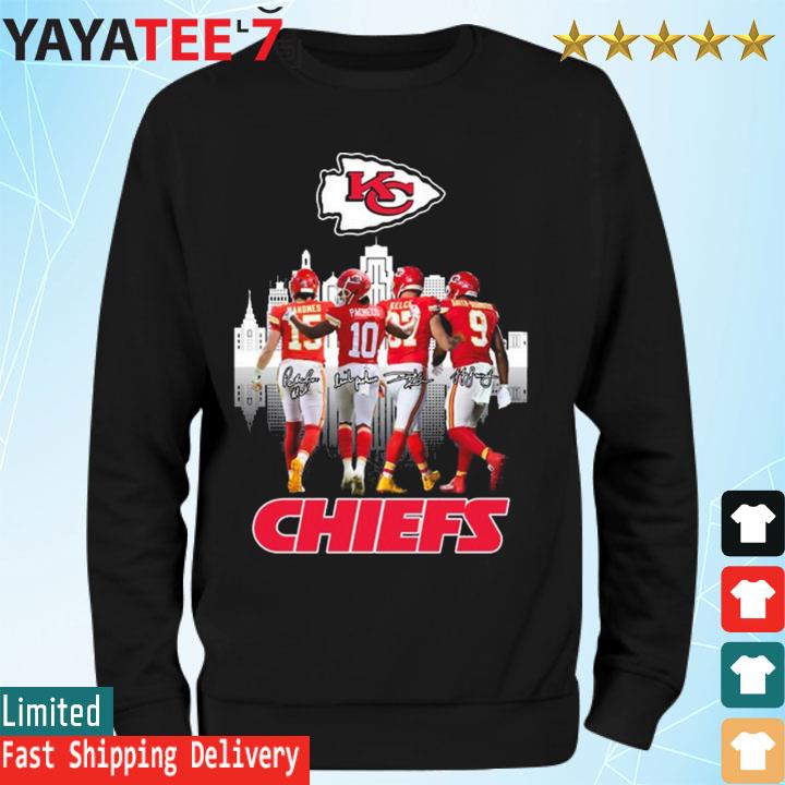 Champions Kansas City Chiefs Travis Kelce Patrick Mahomes And Isiah Pacheco  Signatures T-shirt, hoodie, sweater and long sleeve