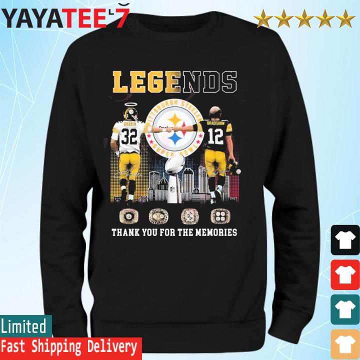 Official pittsburgh Steelers legends thank you for the memories signatures  T-shirt, hoodie, tank top, sweater and long sleeve t-shirt