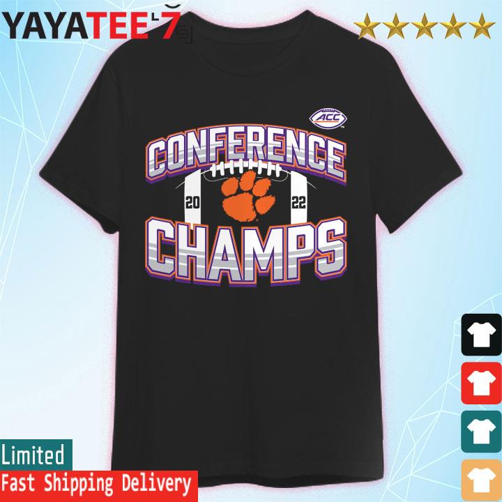 Men's Clemson Tigers 2022 ACC Football Conference Champions Icon Bold T-Shirt
