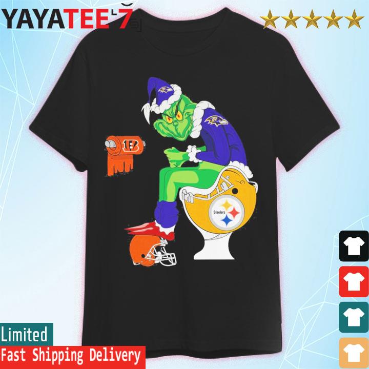 Buy Merry Grinchmas The Grinch Baltimore Ravens Toilet On Pittsburgh  Steelers Cleveland Browns Cincinnati Bengals Shirt For Free Shipping CUSTOM  XMAS PRODUCT COMPANY