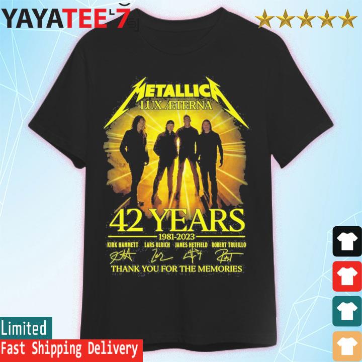 Metallica 42 Years Thank You For The Memories T-Shirt - Ink In Action