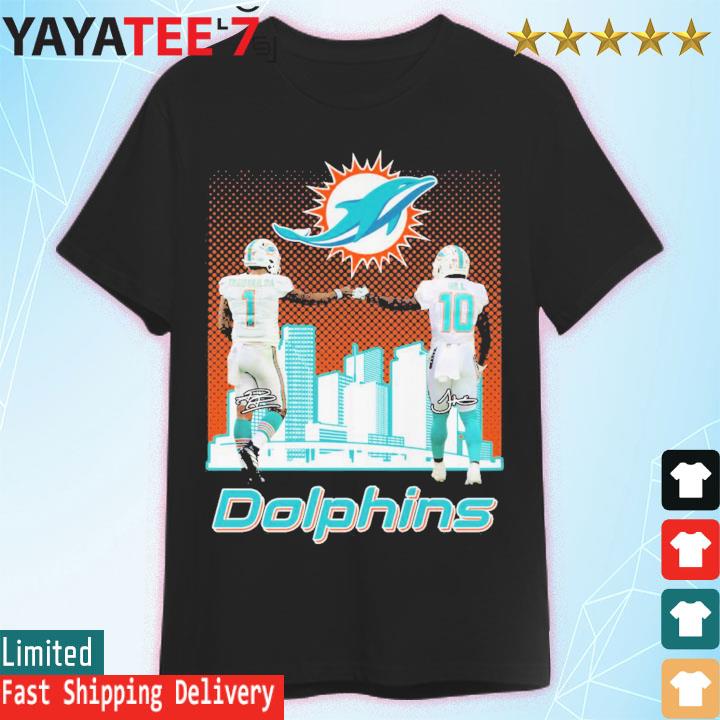 Miami Dolphins Raheem Mostert Jaylen Waddle Tyreek Hill And Tua Tagovailoa  Abbey Road Signatures Shirt - Limotees