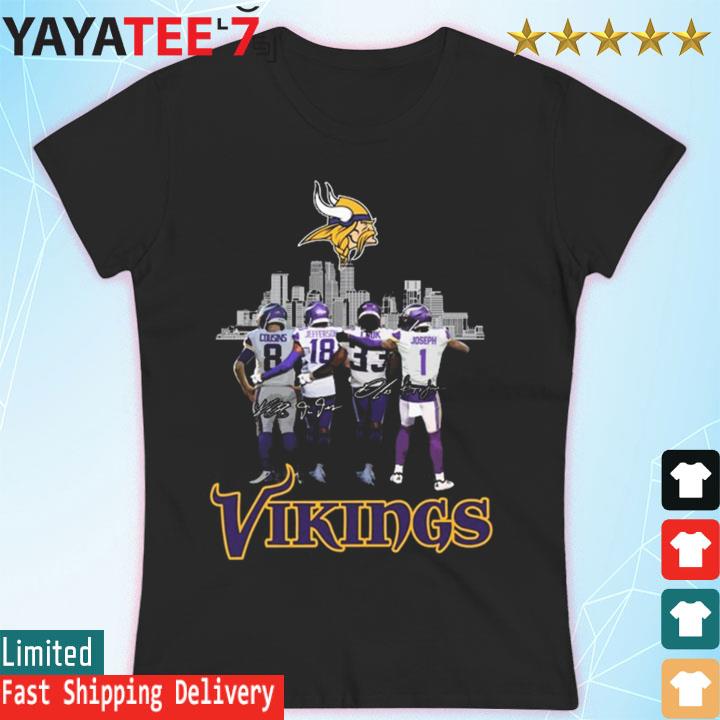 Minnesota Vikings city Kirk Cousins Justin Jefferson Dalvin Cook and Greg  Joseph signatures shirt, hoodie, sweater, long sleeve and tank top