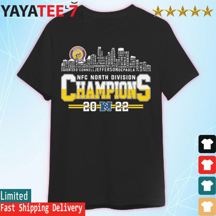 2022 NFC North Division Champions Minnesota Vikings Skyline Shirt