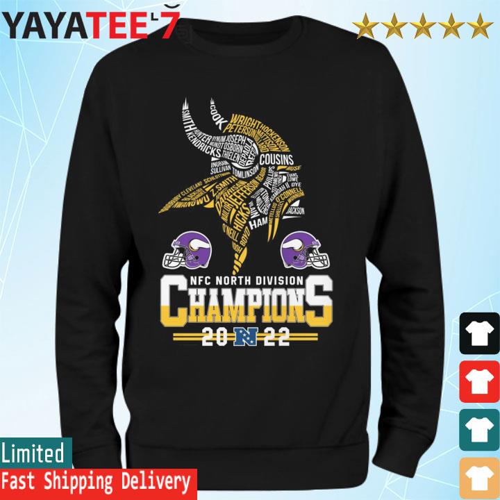 Minnesota Vikings team football 2022 NFC North Division Champions shirt,  hoodie, sweater, long sleeve and tank top