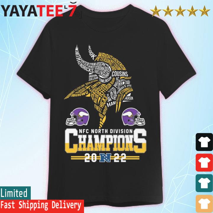 Nfc north division champions 2022 minnesota vikings logo shirt, hoodie,  sweater and long sleeve