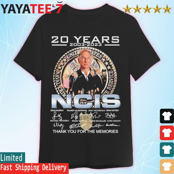 NCIS 20 years 2003 2023 thank you for the memories signatures shirt