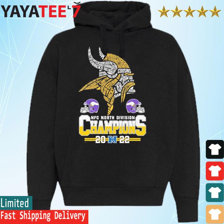 Nfc North Champions Minnesota Vikings King Of The North 2022 T-Shirt,  hoodie, sweater, long sleeve and tank top