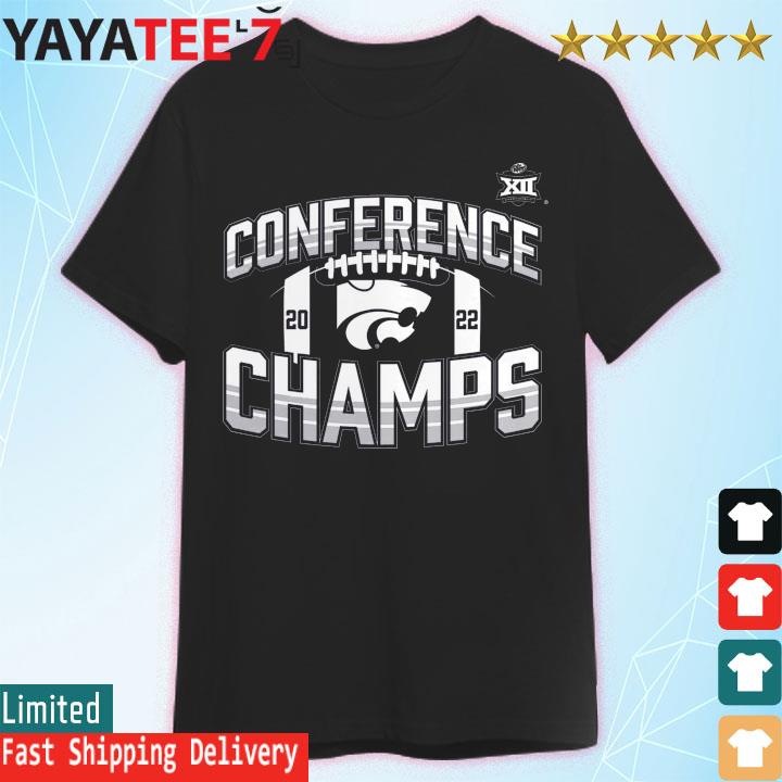 Official Kansas State Wildcats 2022 Big 12 Football Conference Champions Icon Bold shirt