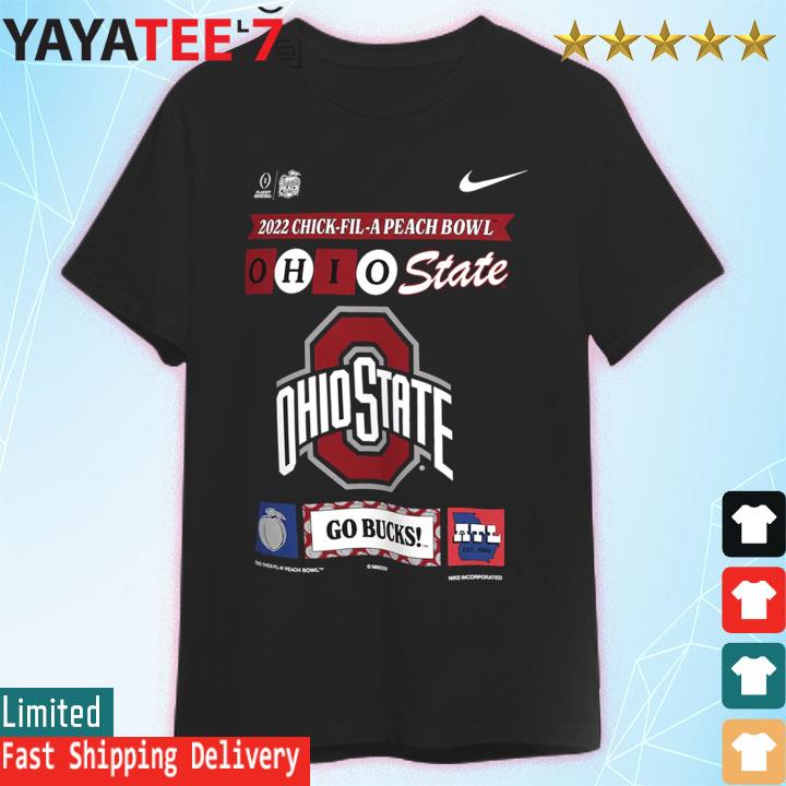 Ohio State Buckeyes Nike College Football Playoff 2022 Peach Bowl Illustrated T-Shirt