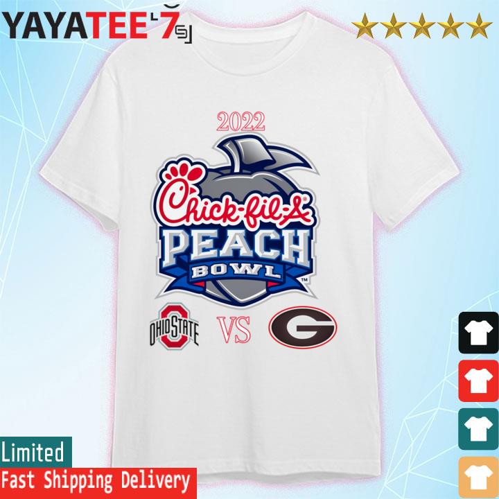 Ohio State University vs Georgia Bulldogs 2022 Peach Bowl apparel match-up shirt