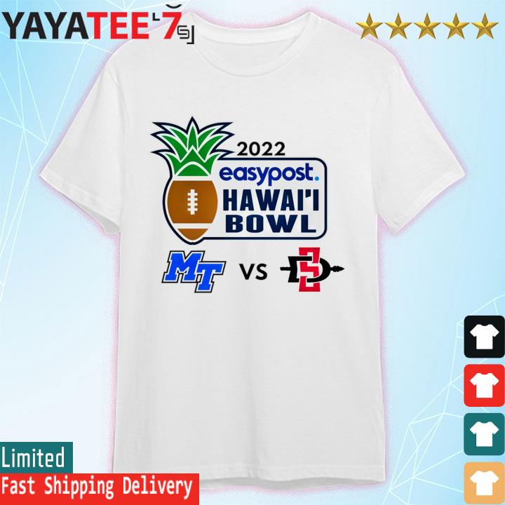 Original mtsu vs san diego state 2022 easypost hawai'i bowl shirt