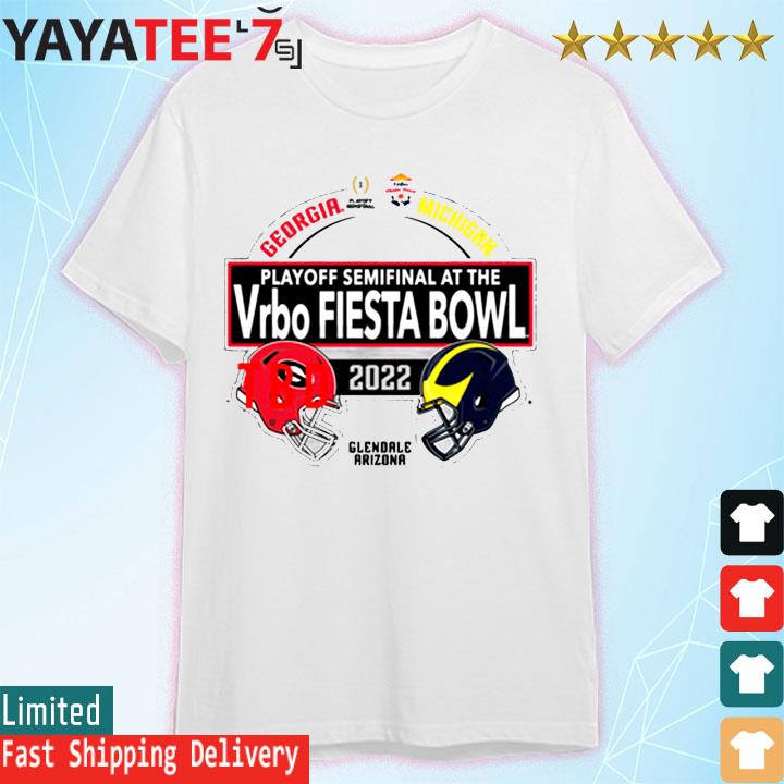 Original university of michigan football 2022 college football playoff fiesta bowl match up shirt