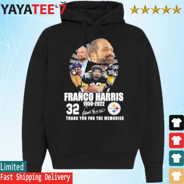 Rip Franco Harris Pittsburgh Steelers 1950 2022 Thank You For The Memories  Signatures Shirt, hoodie, sweater, long sleeve and tank top