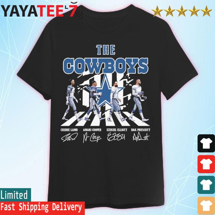 The Dallas Cowboys Abbey Road Ezekiel Elliott Dak Prescott Amari Cooper And  Ceedee Lambs Signatures T