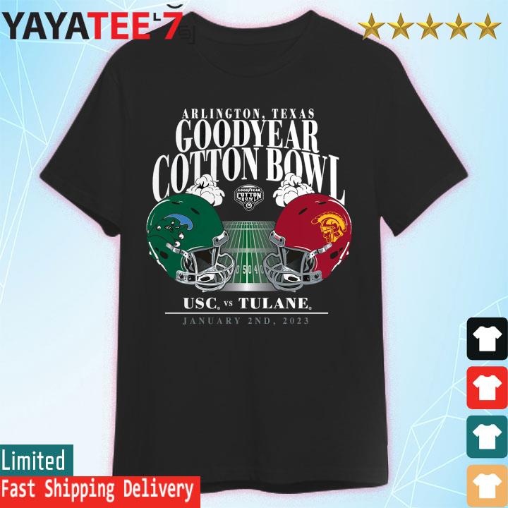 Usc Trojans Vs Tulane Green Wave 2023 Cotton Bowl Matchup Old School Premium Shirt
