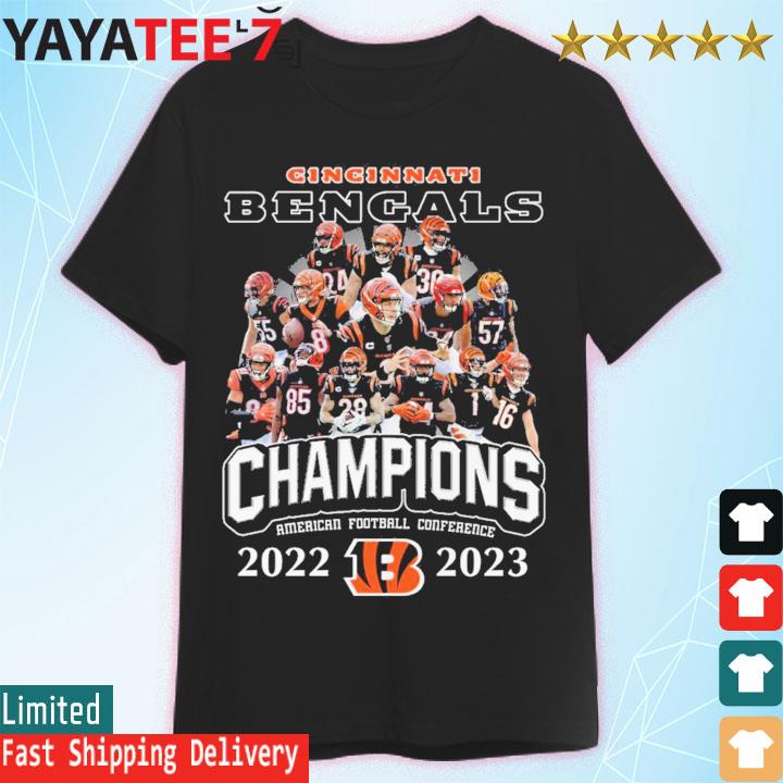 2022-2023 afc champions cincinnati bengals team shirt, hoodie