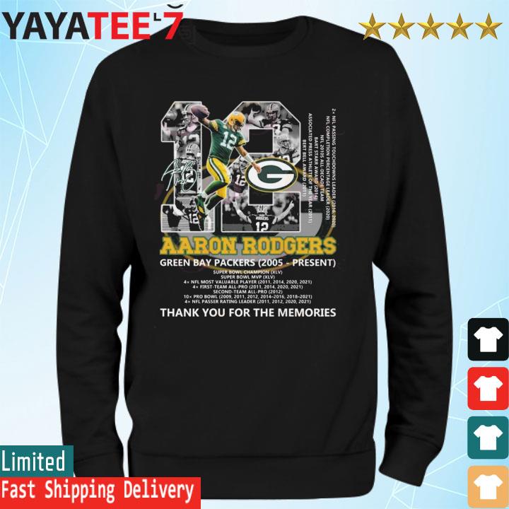 Thank You Legend Aaron Rodgers Green Bay Packers 2005-forever Signature  Shirt - Shibtee Clothing