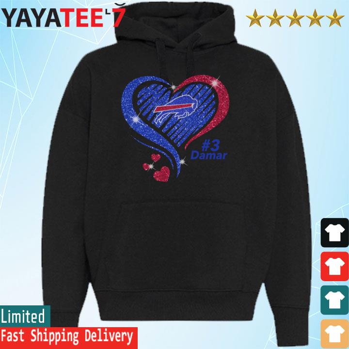 Heart Love Damar Hamlin #3 Buffalo Bills Logo Shirt