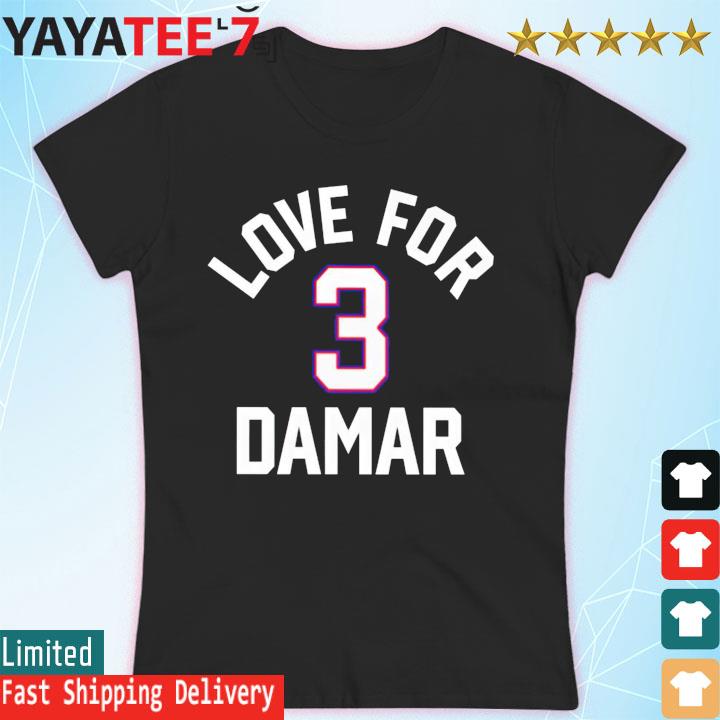 Buffalo Bills Love for Damar' No. 3 shirt, hoodie, sweater, long sleeve and  tank top