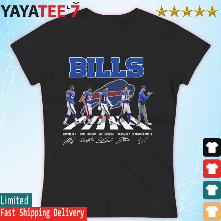 Buffalo Bills Abbott Road Tre'davious White Stefon Diggs Josh Allen And  Sean Mcdermott Signatures Shirt - Limotees