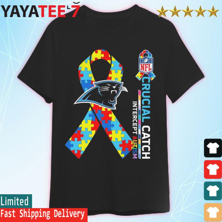 Carolina Panthers Crucial Catch Intercept Autism T-shirt - Kaiteez